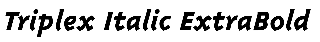 Triplex Italic ExtraBold